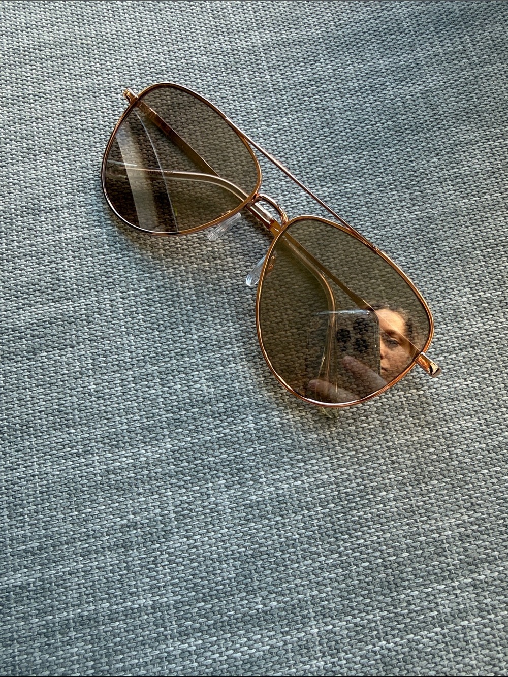 Francesca’s Rose Gold Aviator Sunglasses